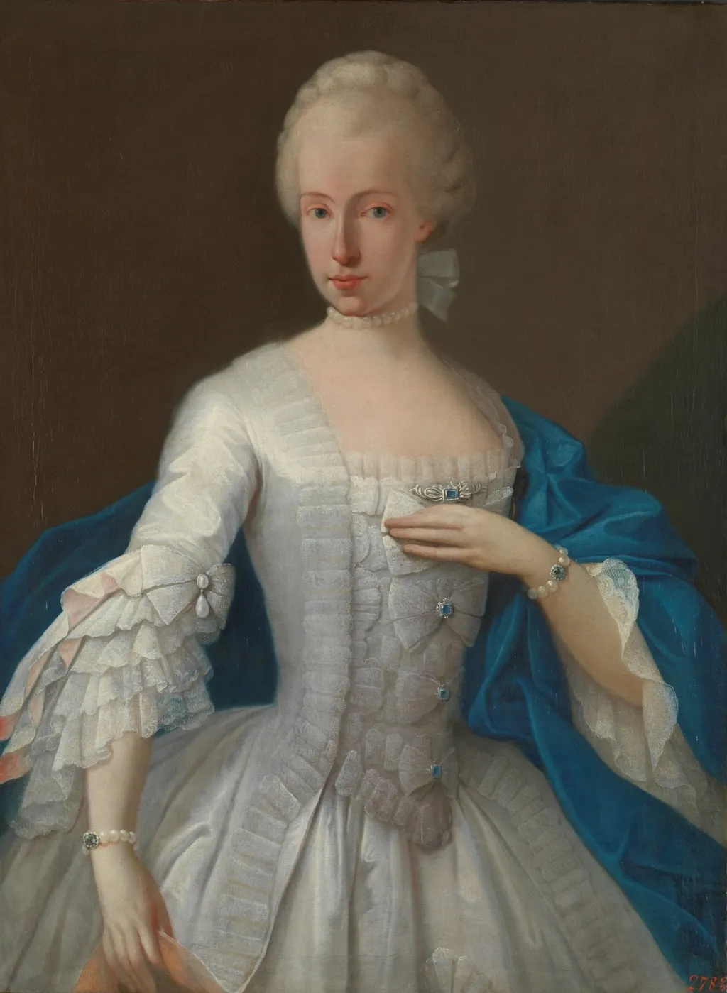 María Luisa de Borbón y Sajonia, by Unknown, oil, 1765