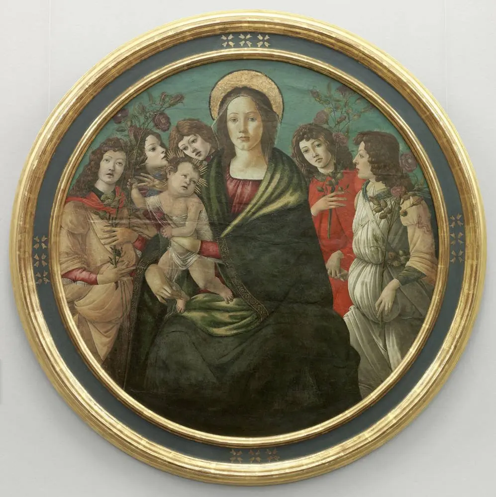 Maria mit dem Kind und Engeln, by Unknown
