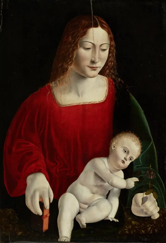 Maria with the child, by Unknown