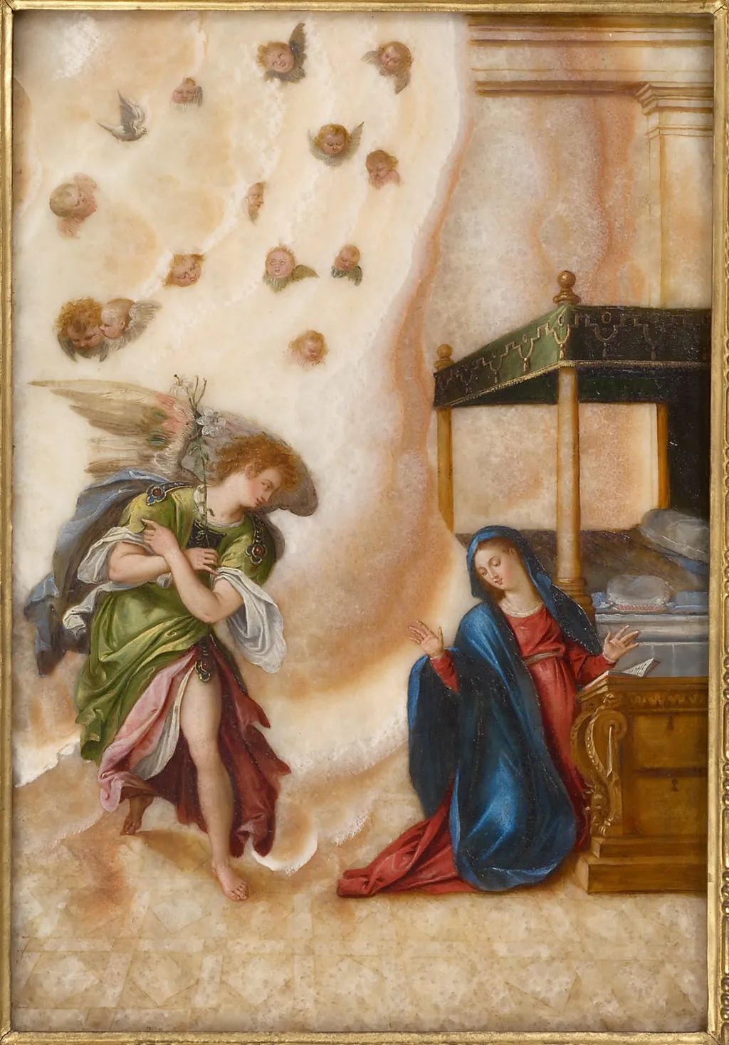 Mariae Verkündigung und Anbetung der Hirten, by Unknown, unspecified, 1602