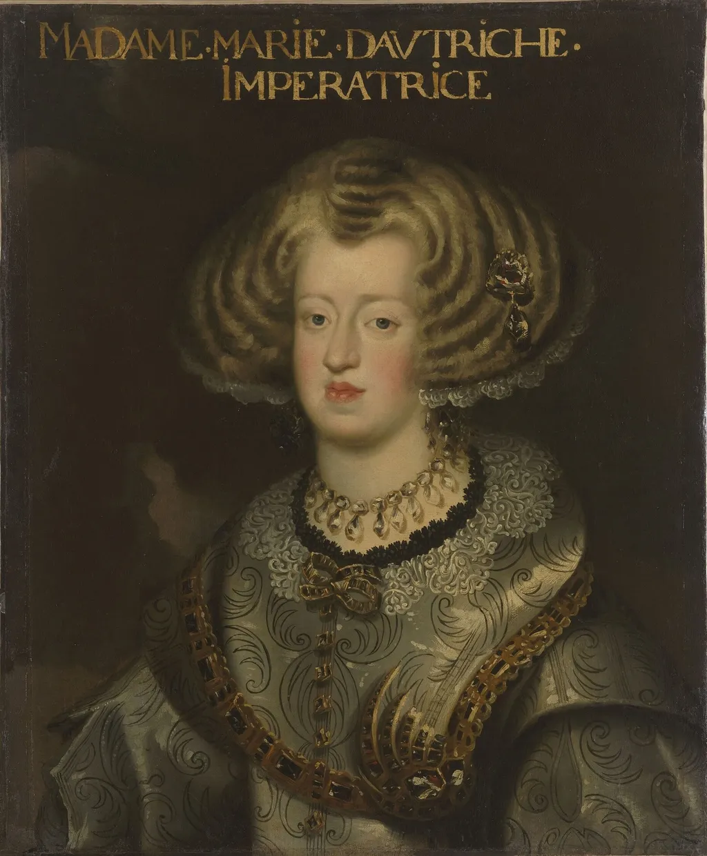 Marie-Anne of Austria, Empress of Germany (1606-1646), by Unknown, oil, 1650