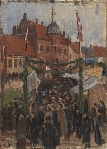 Marked på Stege Torv, by Unknown