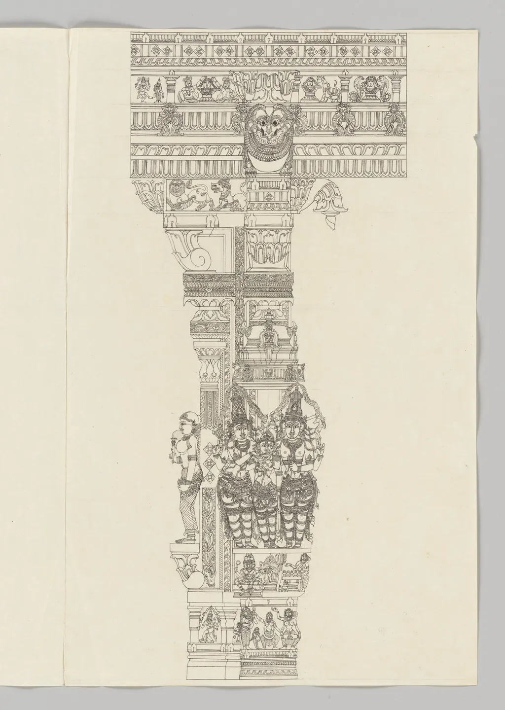 Marriage of Minakshi and Sundarehsvara, attended by Vishnu, by Unknown, unspecified, 1800
