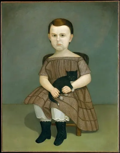 Martha Bartlett with Kitten, by Unknown, 1860