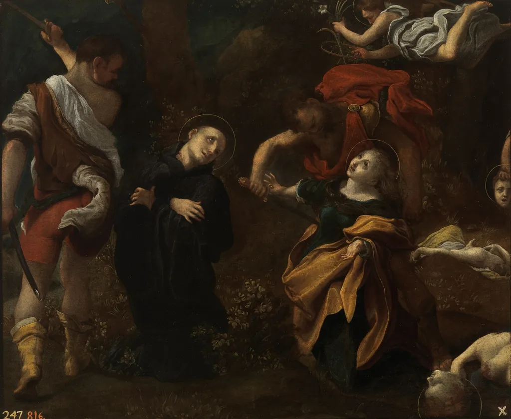 Martirio de los santos Plácido, Flavia, Eutiquio y Victorino, by Unknown, oil, 1540
