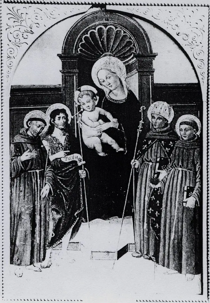 Mary and Child Enthroned with Saints, by Unknown