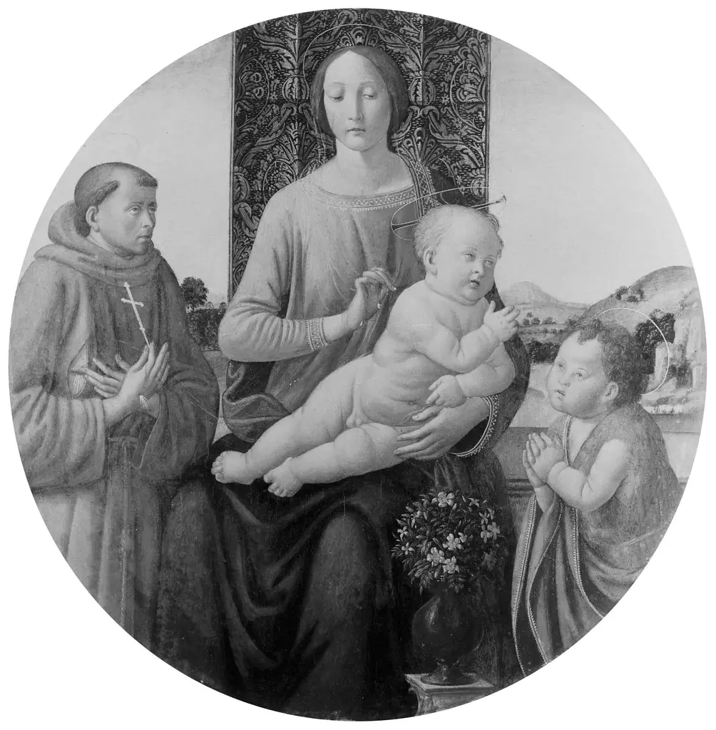 Mary with the child, St. Francis and the young st. John, by Unknown