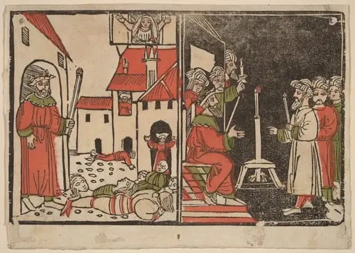 Massacre of the Firstborn and Egyptian Darkness, by Unknown