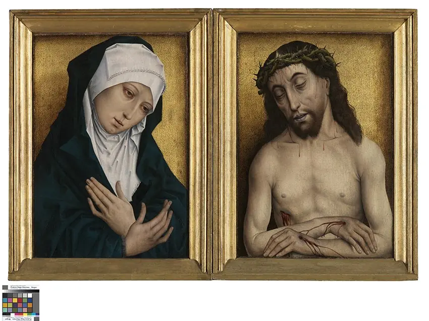 Mater Dolorosa and Man of Sorrows, by Unknown
