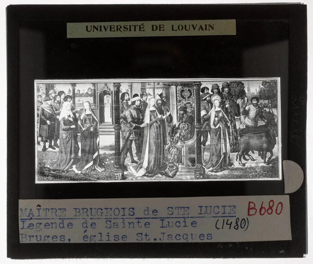 Meester van de Legende van Sint Lucia. Taferelen uit het leven van de Heilige Lucia, by Unknown, unspecified, 1480