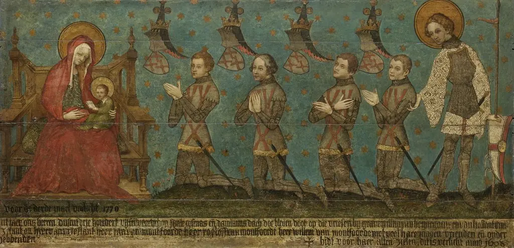 Memorial tablet for the lords of Montfoort, by Unknown, 1390