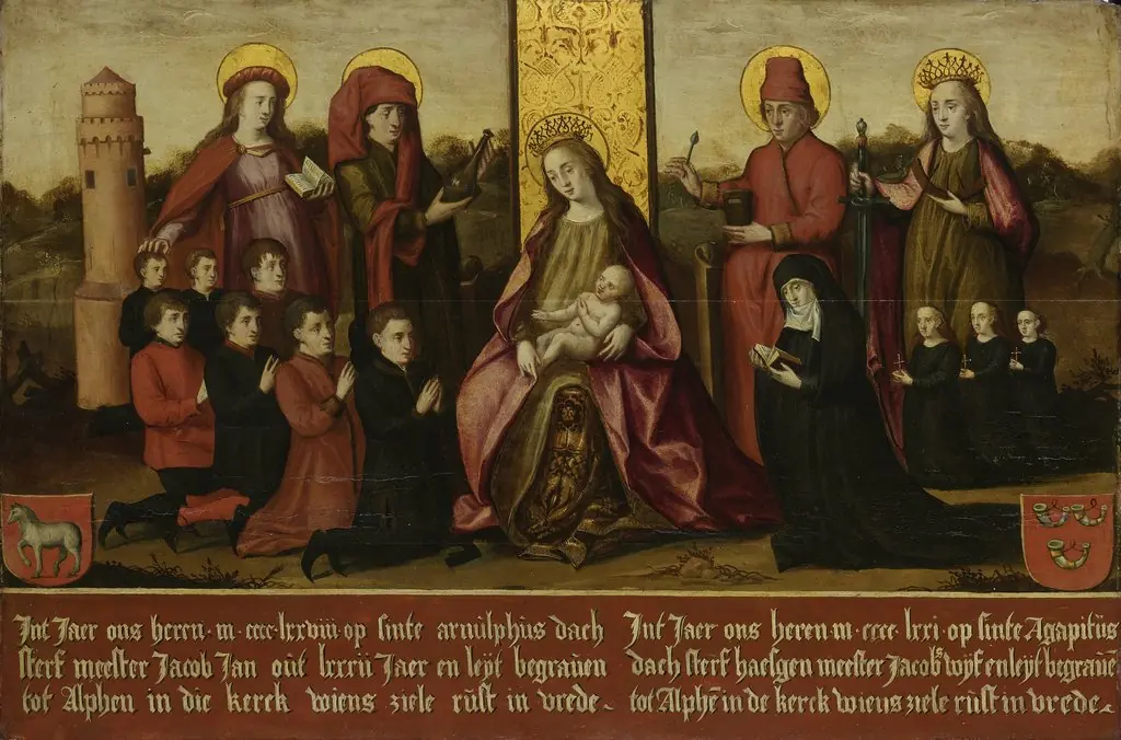 Memorial tablet of Jacob Jan van Assendelft (1396-1478) and his wife Haesgen van Outshoorn (?-1471), by Unknown