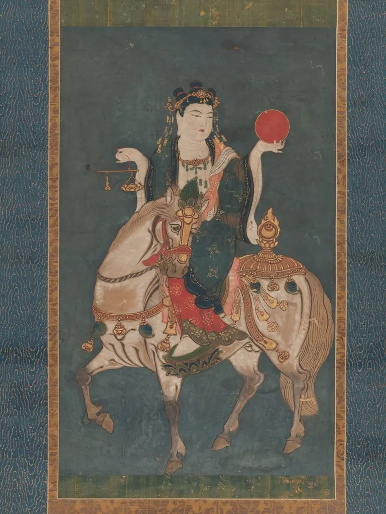 Memyō Bosatsu (Ashvaghosha Bodhisattva) Mounted on a Horse, by Unknown