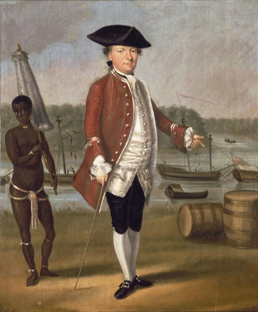 Merchant with a Slave, by Unknown, 1775