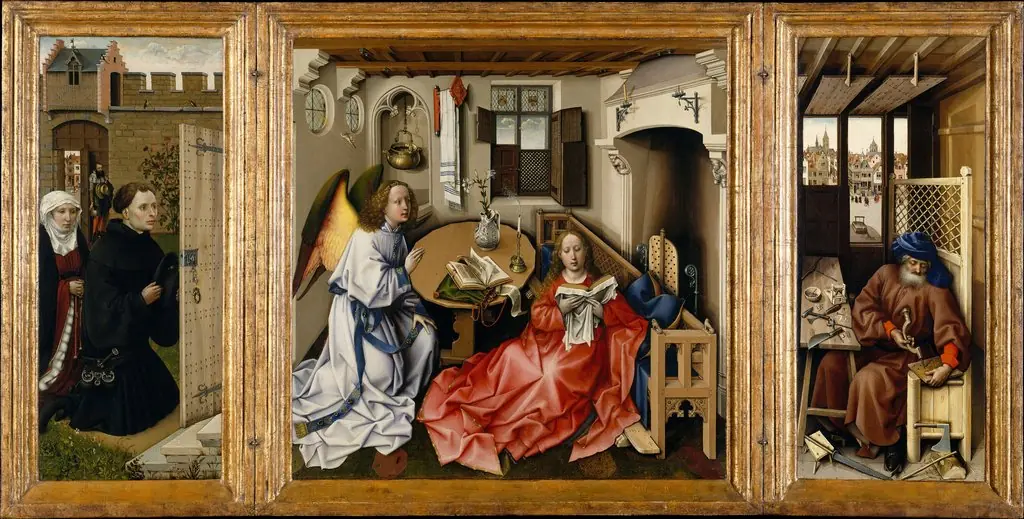 Mérode Altarpiece, by Unknown, 1500