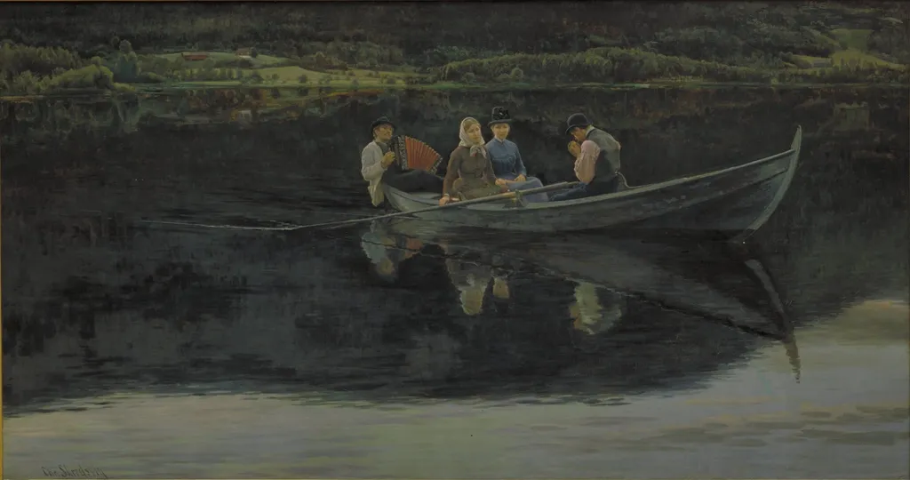 Midsummer's Eve in Norway, by Unknown, 1886