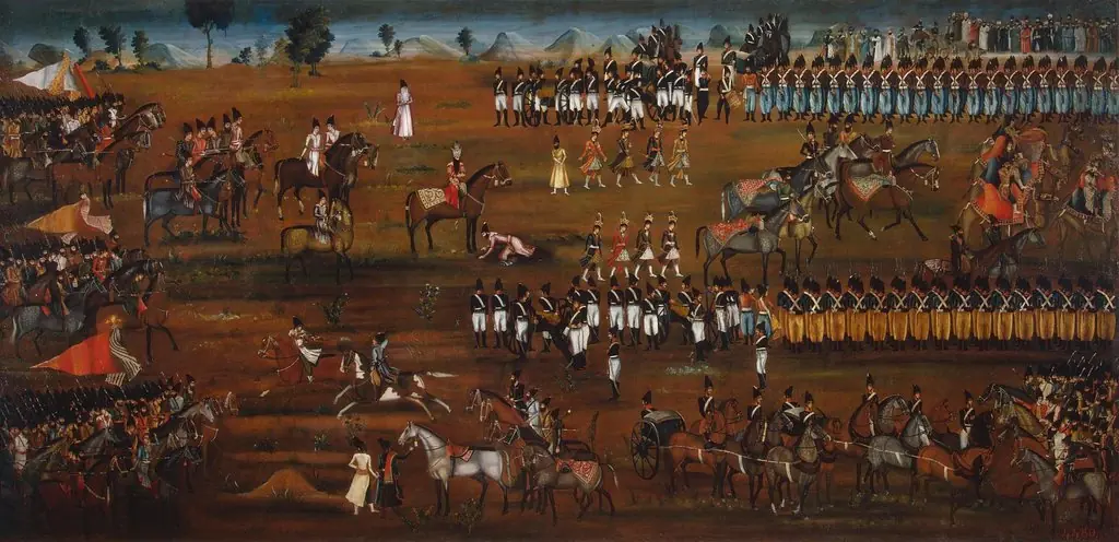 Military Review with Fath Ali Shah and Abbas Mirza, by Unknown