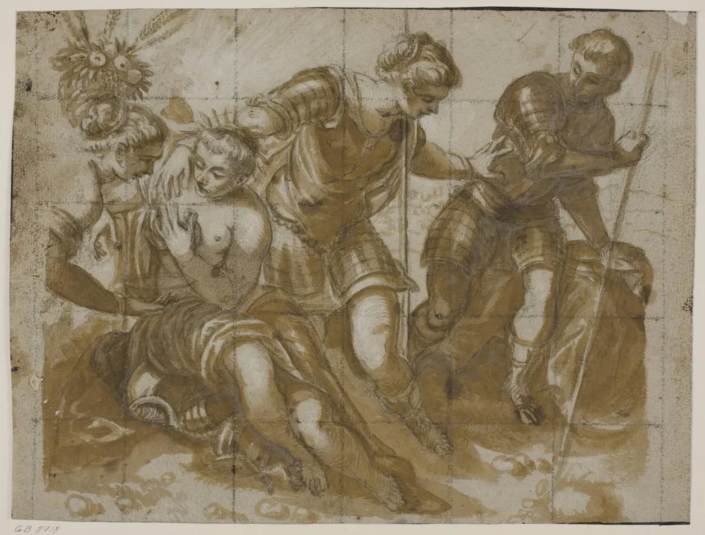 Minerva, Mars and Venus after Jacopo Tintoretto’s painting in the Sala dell’Anticollegio, Doge’s Palace, Venice, by Unknown, unspecified, 1550