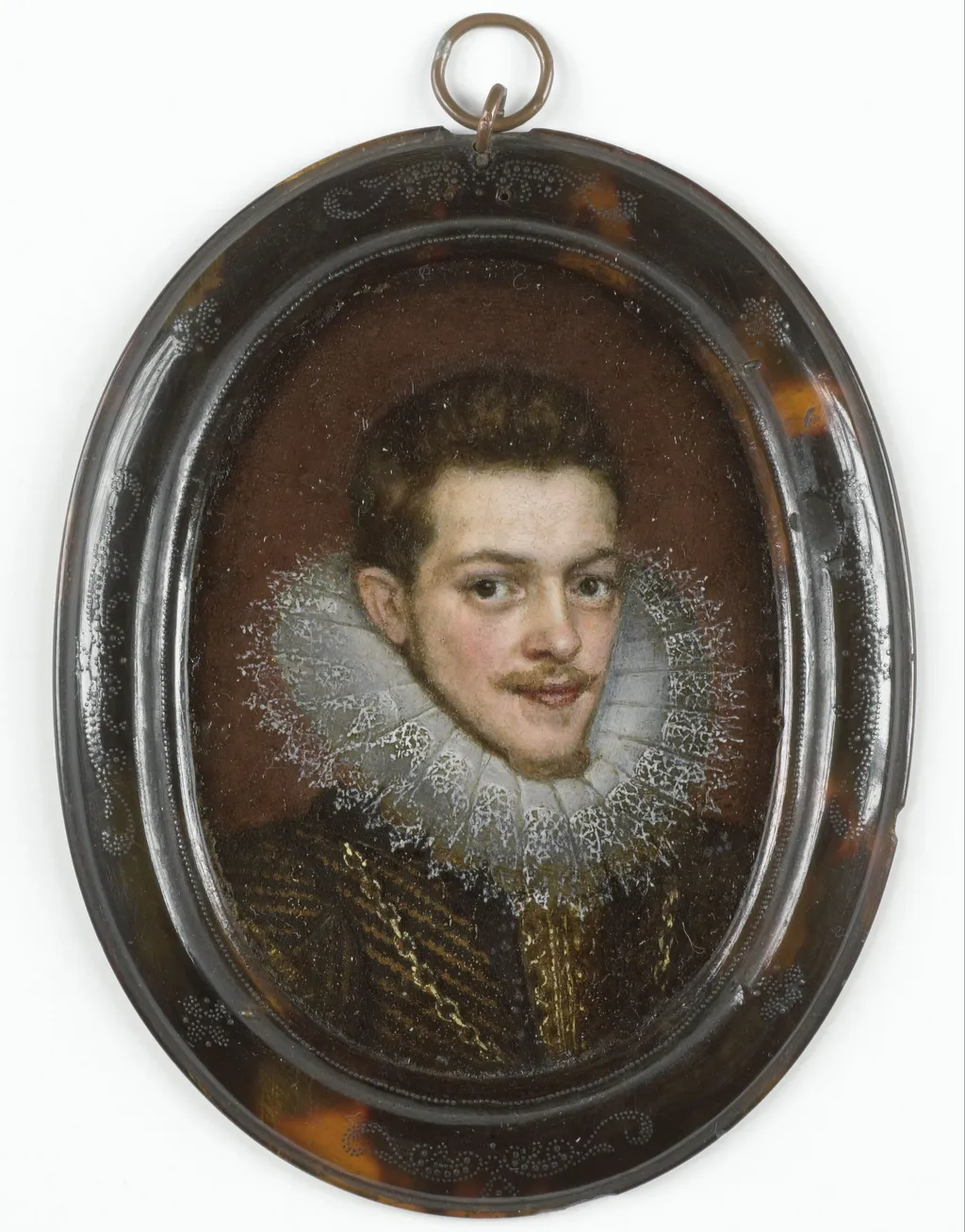 Miniature portrait of an unknown man, by Unknown, oil, 1610