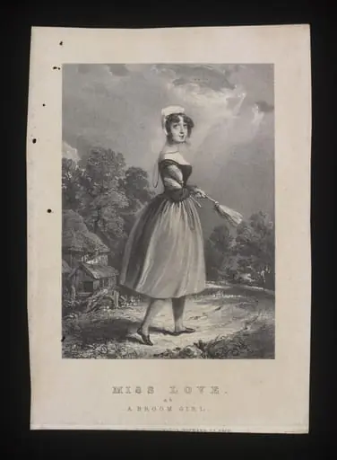 Miss Love as a Broom Girl, by Unknown