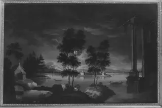 Mondscheinlandschaft, by Unknown, 1797