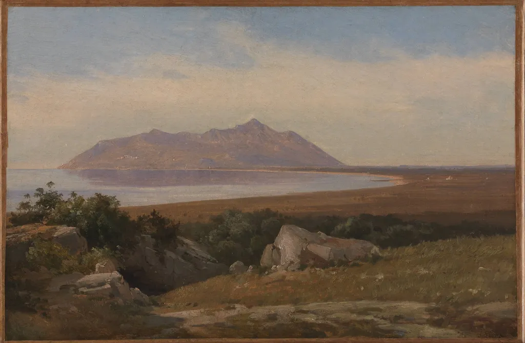 Monte Circeo Seen from the District of Terracina, by Unknown, 1850
