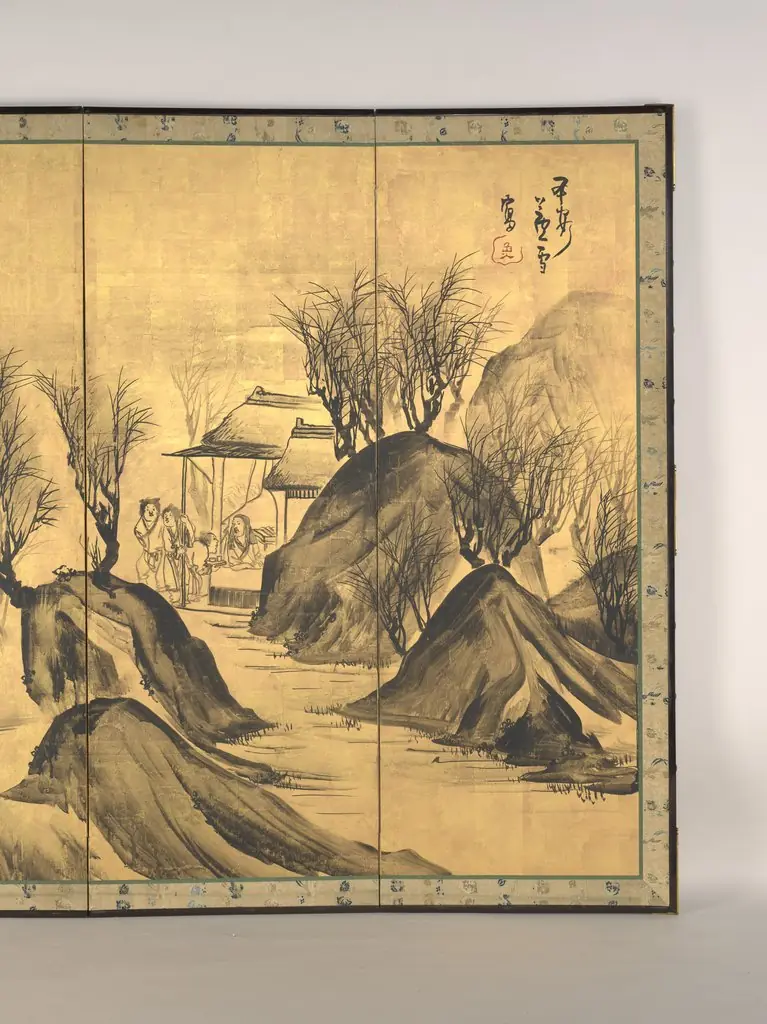 Mountain God with Tiger and Attendants, by Unknown