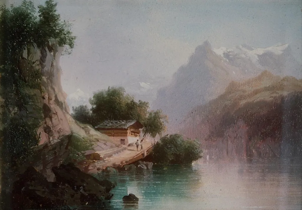 Mountain Landscape I, by Unknown, oil, 1896