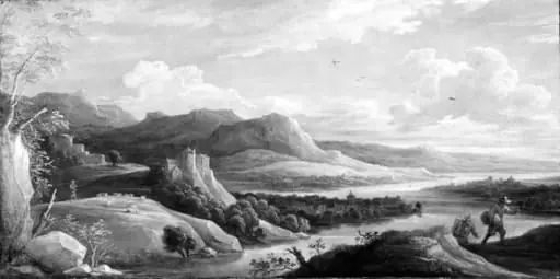 Mountain Scene with a River, by Unknown
