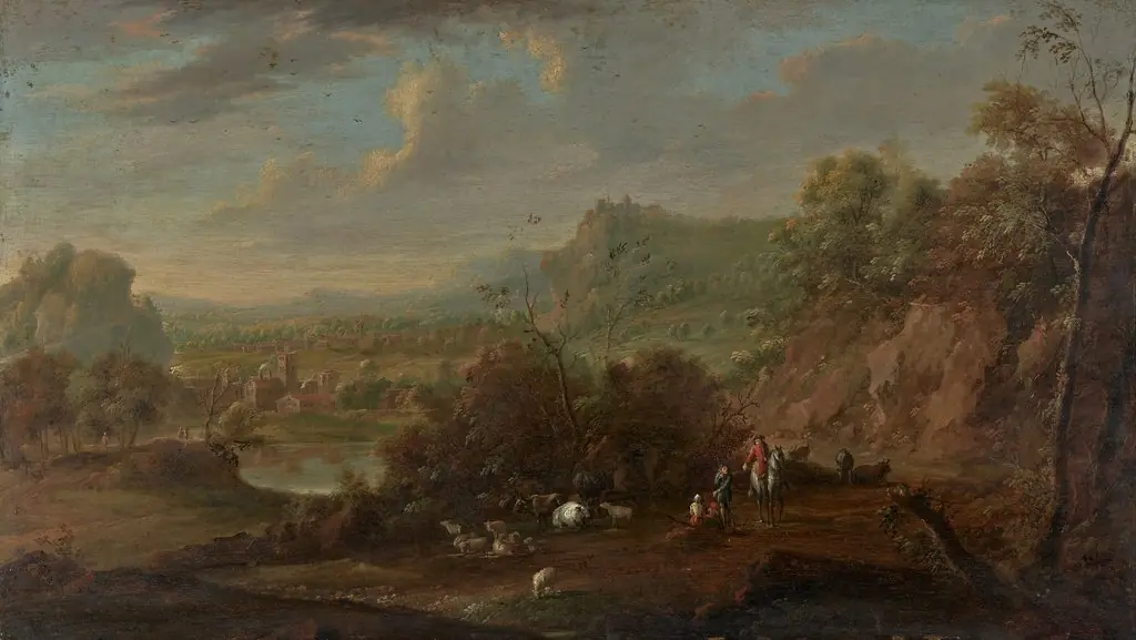 Mountainous landscape, by Unknown