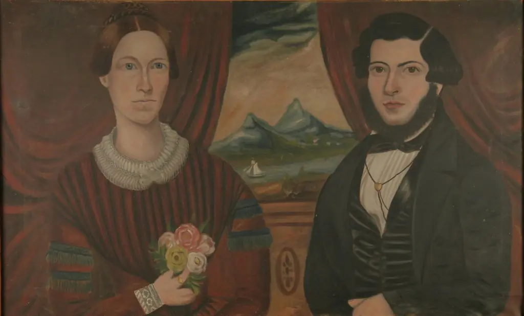 Mr. and Mrs. Gilbert Ide, by Unknown, 1845