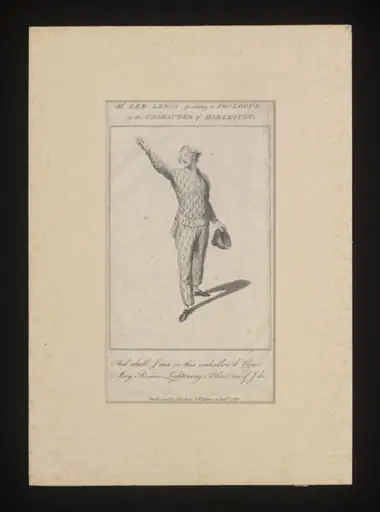 Mr Lee Lewis [sic] speaking a Prologue in the character of Harlequin, by Unknown