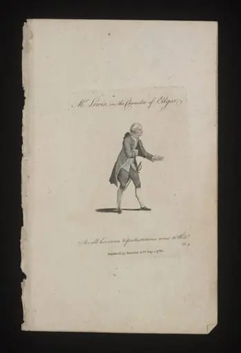 Mr Lewis in the character of Edgar, by Unknown