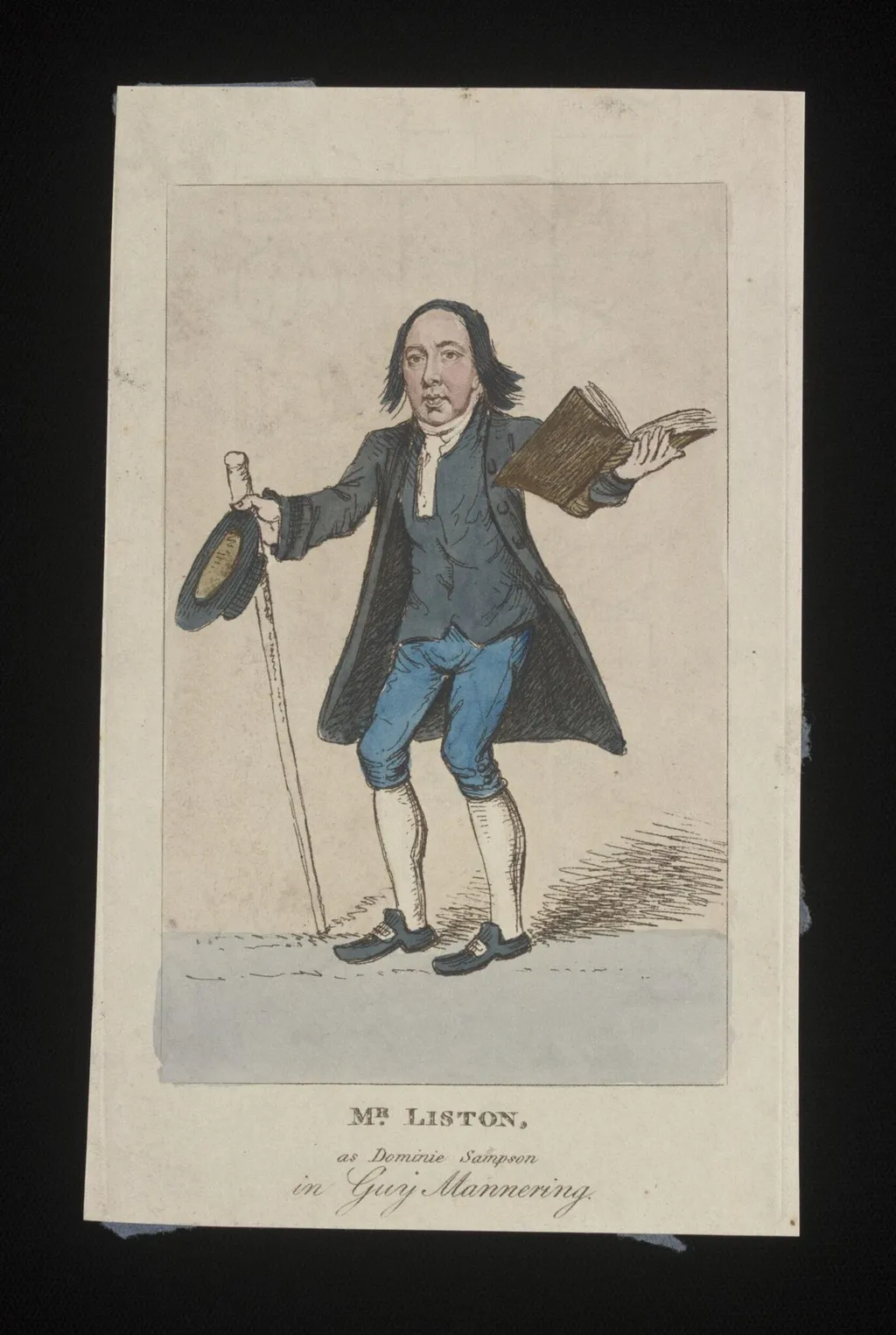 Mr Liston as Dominie Sampson in Guy Mannering, by Unknown, 1850