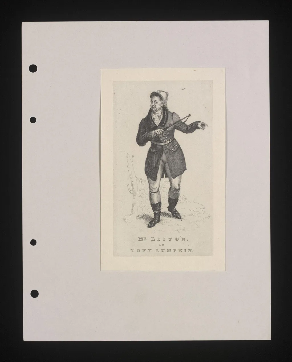 Mr Liston as Tony Lumpkin, by Unknown, 1850