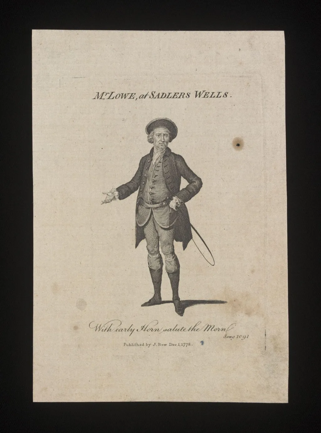 Mr. Lowe at Sadler's Wells, by Unknown, 1