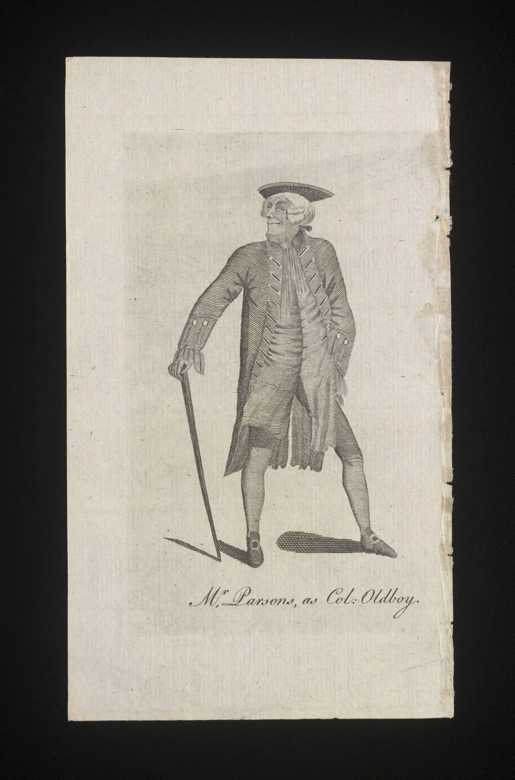 Mr Parsons as Col. Oldboy in Lionel and Clarissa, by Unknown, 1750