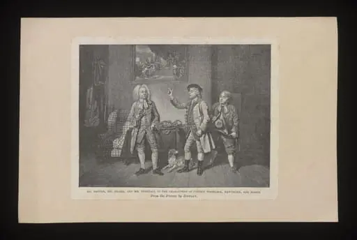 Mr Shuter, Mr. Beard, and Mr. Dunstall in the charaters of Justice Woodcock, Hawthorn and Hodge, by Unknown