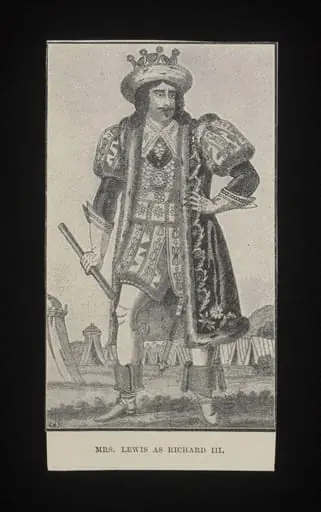 Mrs Lewis as Richard III, by Unknown