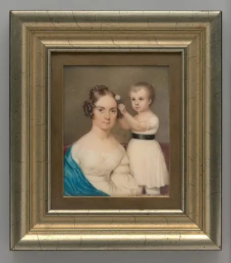 Mrs. William Gordon Ver Planck and Her Son Samuel Hopkins Ver Planck, by Unknown, 1828