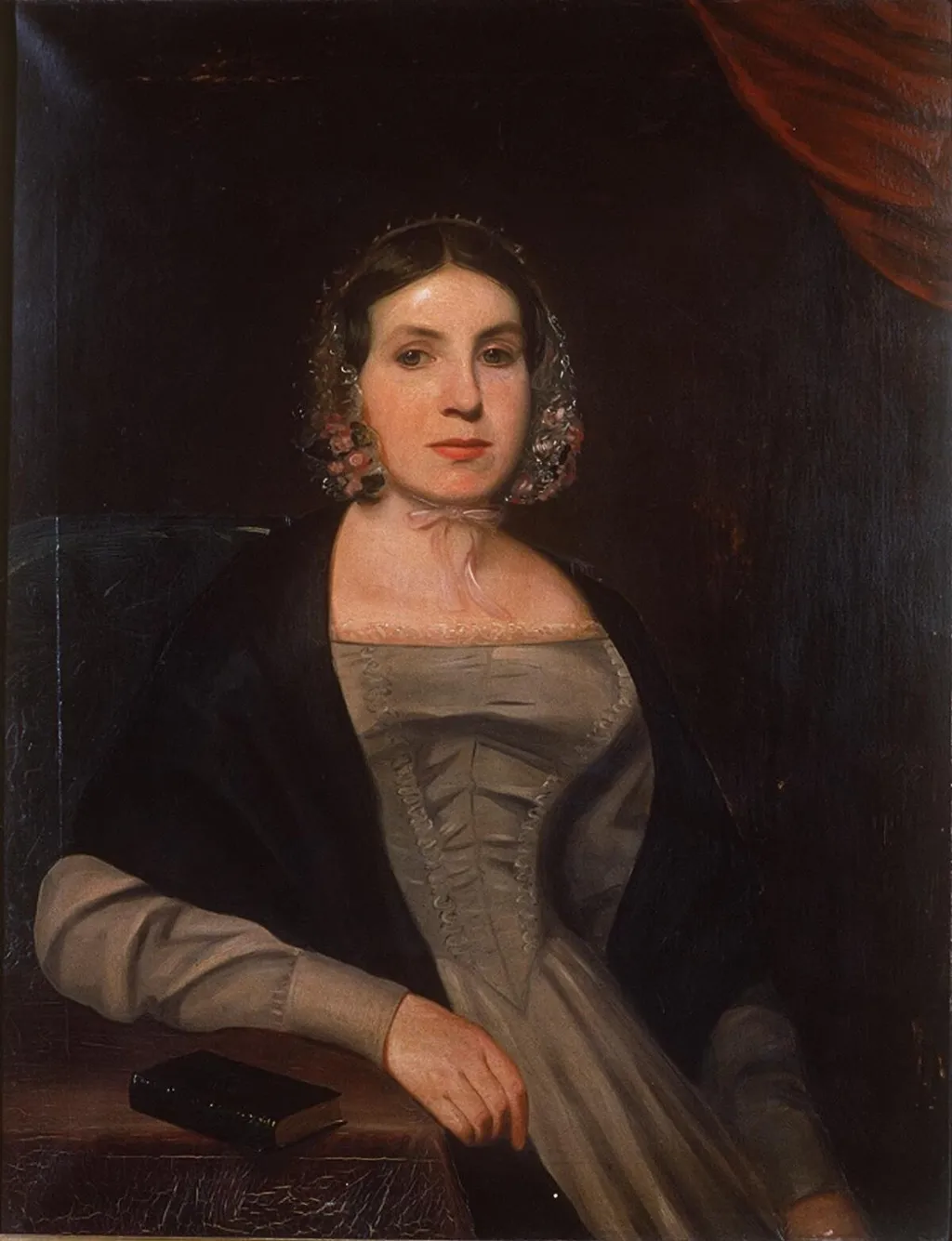 Mrs William Roberts, Wife of 'Nefydd', by Unknown, oil, 1870