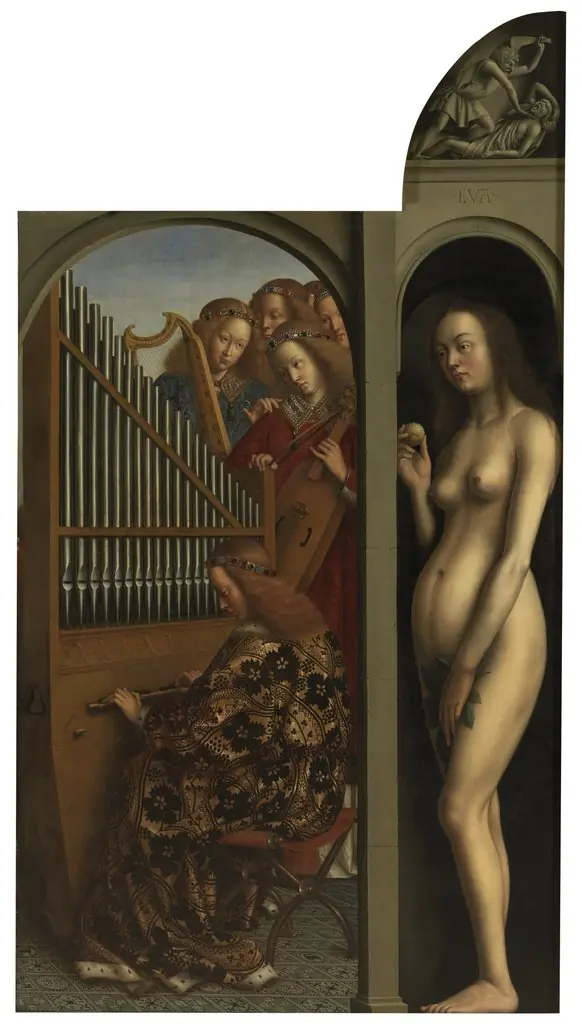 Music-making Angels and Eve, by Unknown