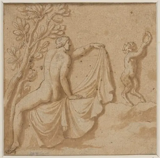 Mythological scene, by Unknown