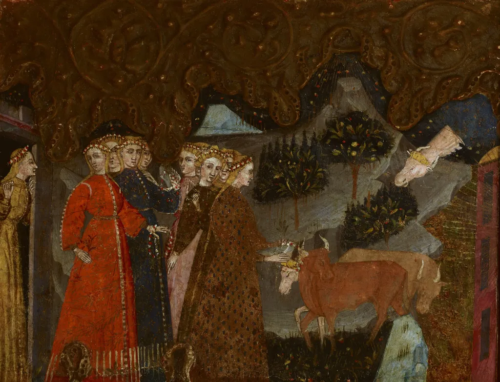 Mythological Scene (Abduction of Europe?) – Fragment of a Cassone, by Unknown, unspecified, 1850