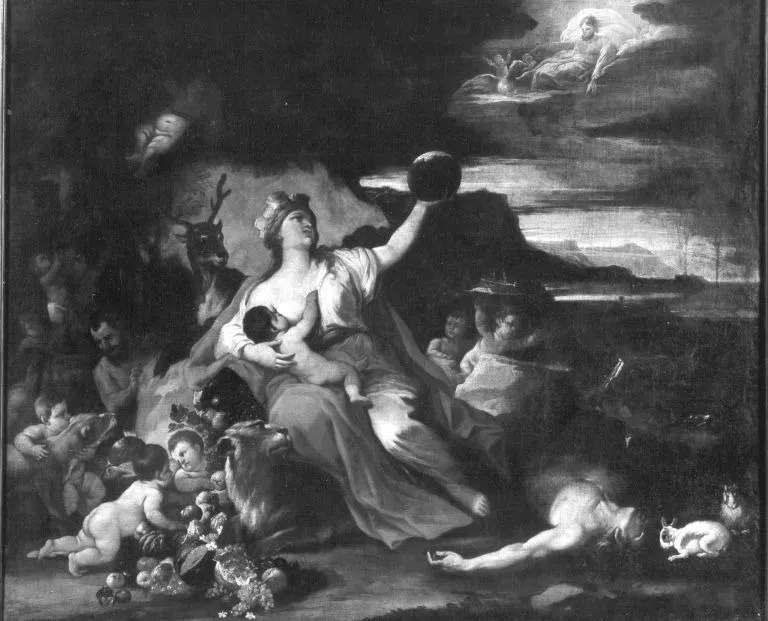 Mythologische Szene (Schule), by Unknown, unspecified, 1670