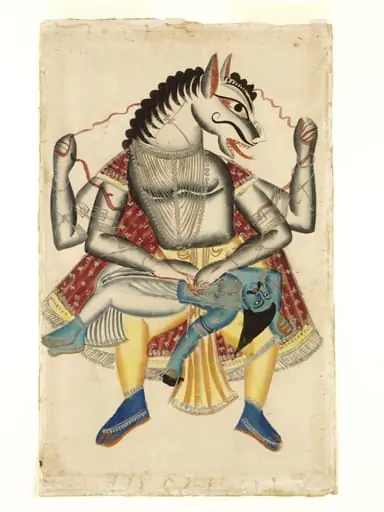 Narasimha and Hiranyakasipu, by Unknown
