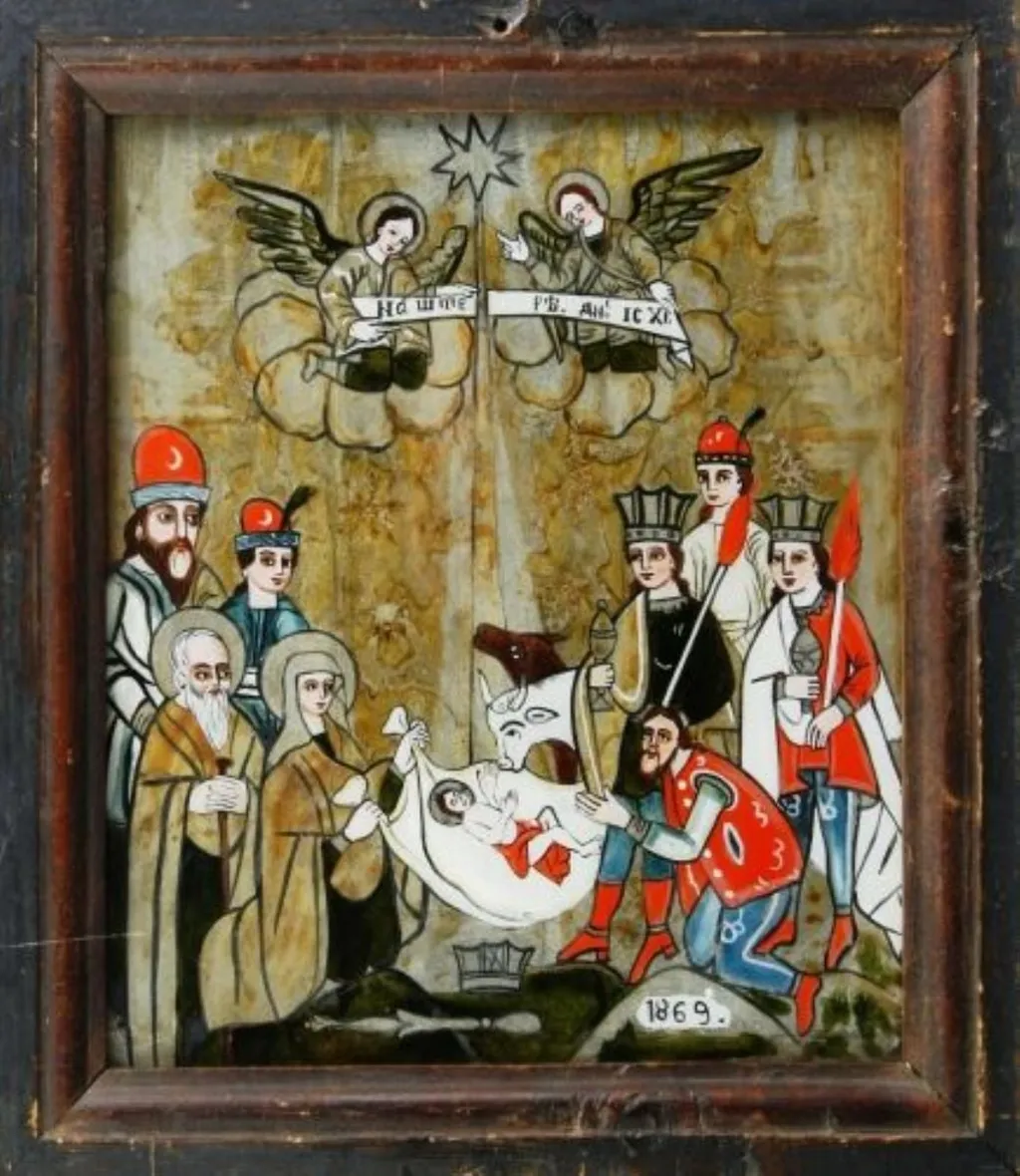 Nașterea lui Iisus Hristos, by Unknown, 1869