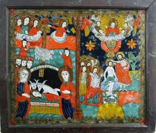 Nașterea lui Iisus Hristos; Botezul lui Iisus Hristos, by Unknown