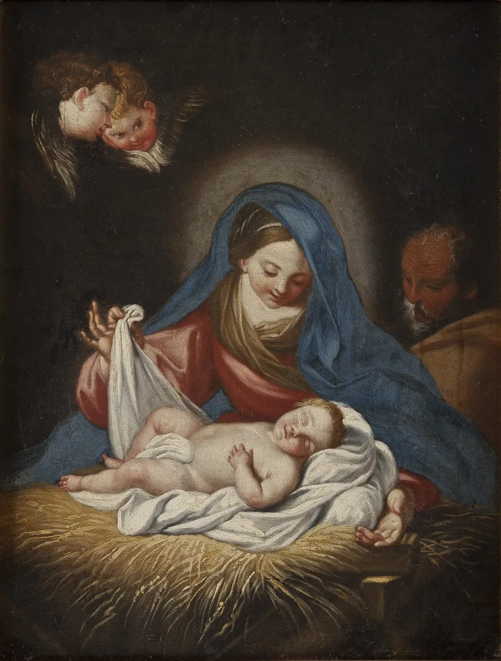 Nativity, by Unknown, oil