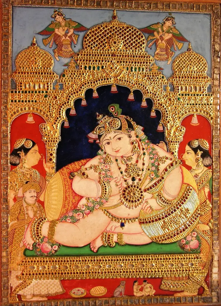 Navaneeta Krishna, by Unknown, 1900